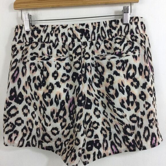 Calme Womens Elements Hike Active Gym Leopard Print Shorts Size M NWT - Picture 8 of 11